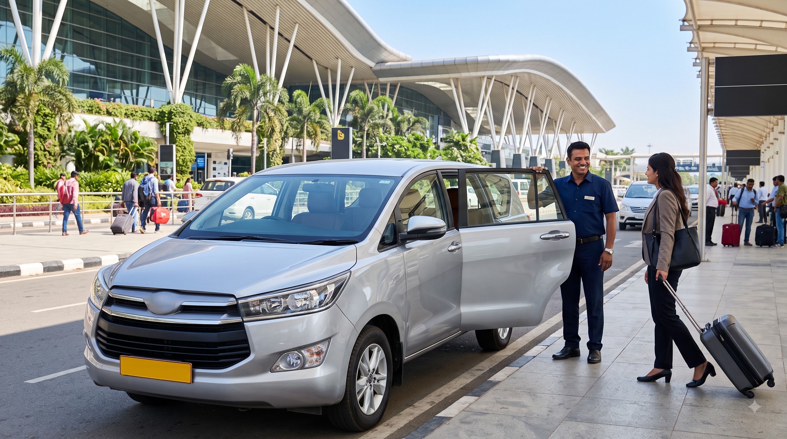 Airport cab service at the terminal