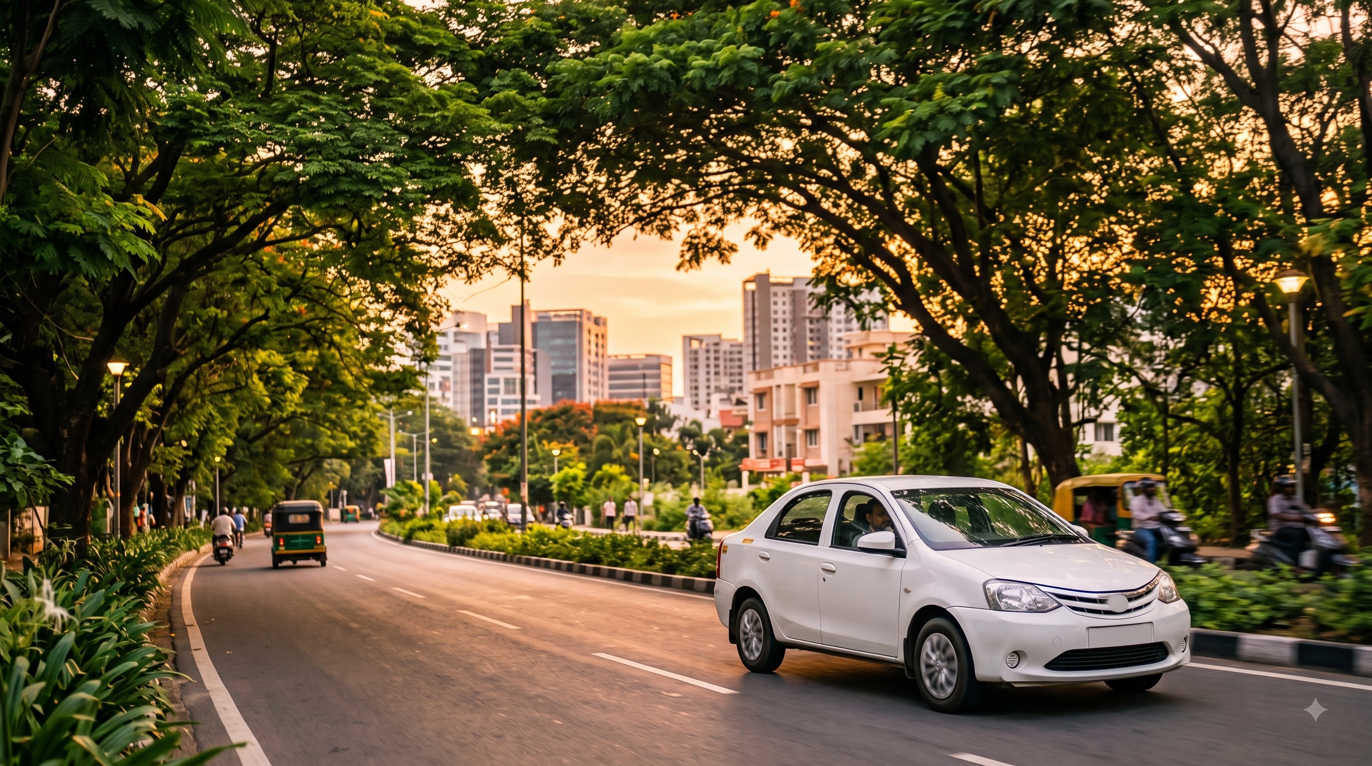 Cab providing a Bengaluru pickup service