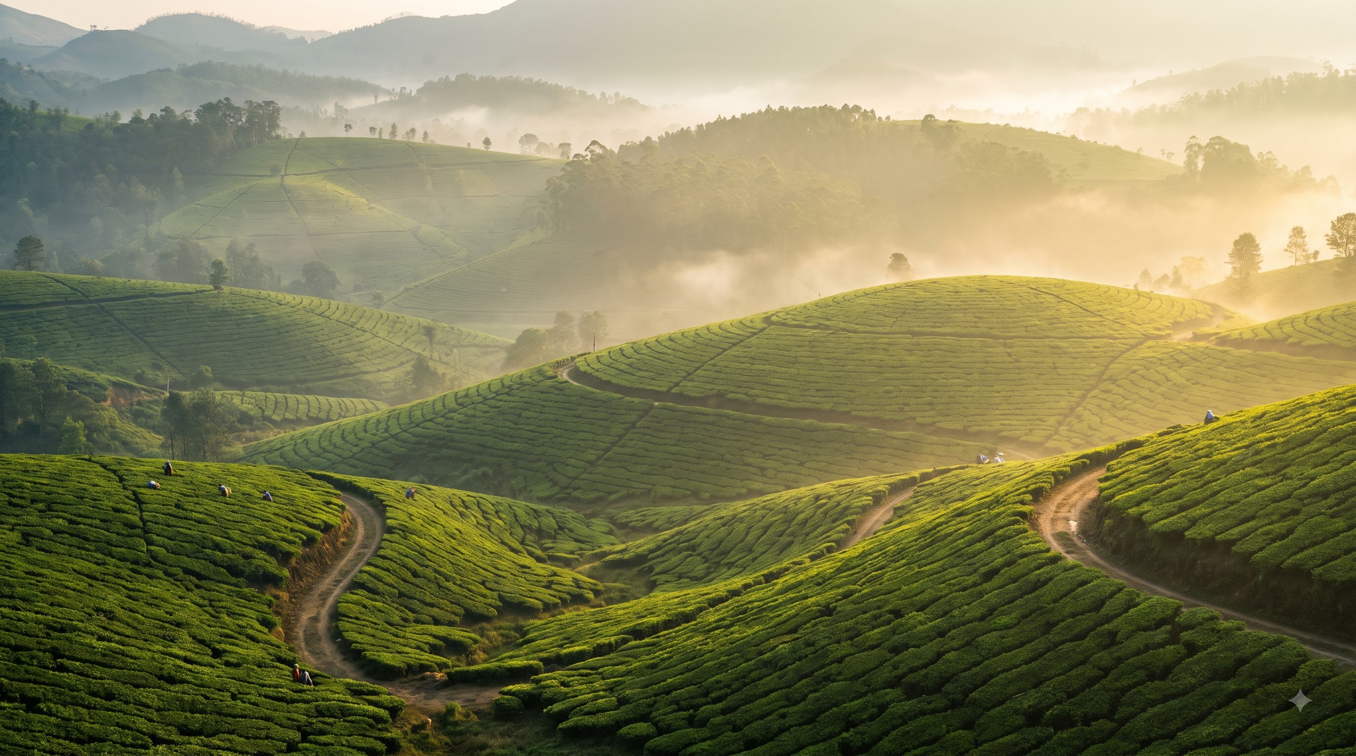 Munnar tea gardens on a South India family tour
